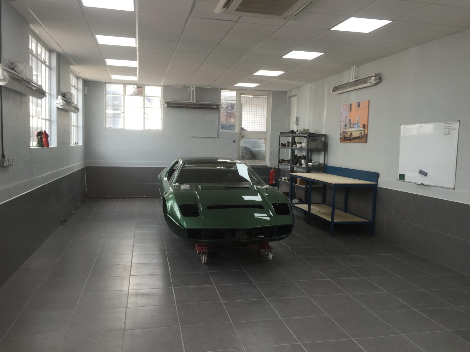 Maserati Merak in the tiled assembly room