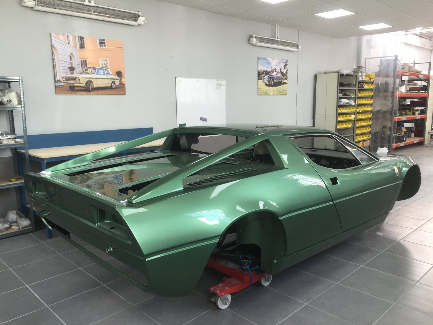 Maserati Merak in the tiled assembly room