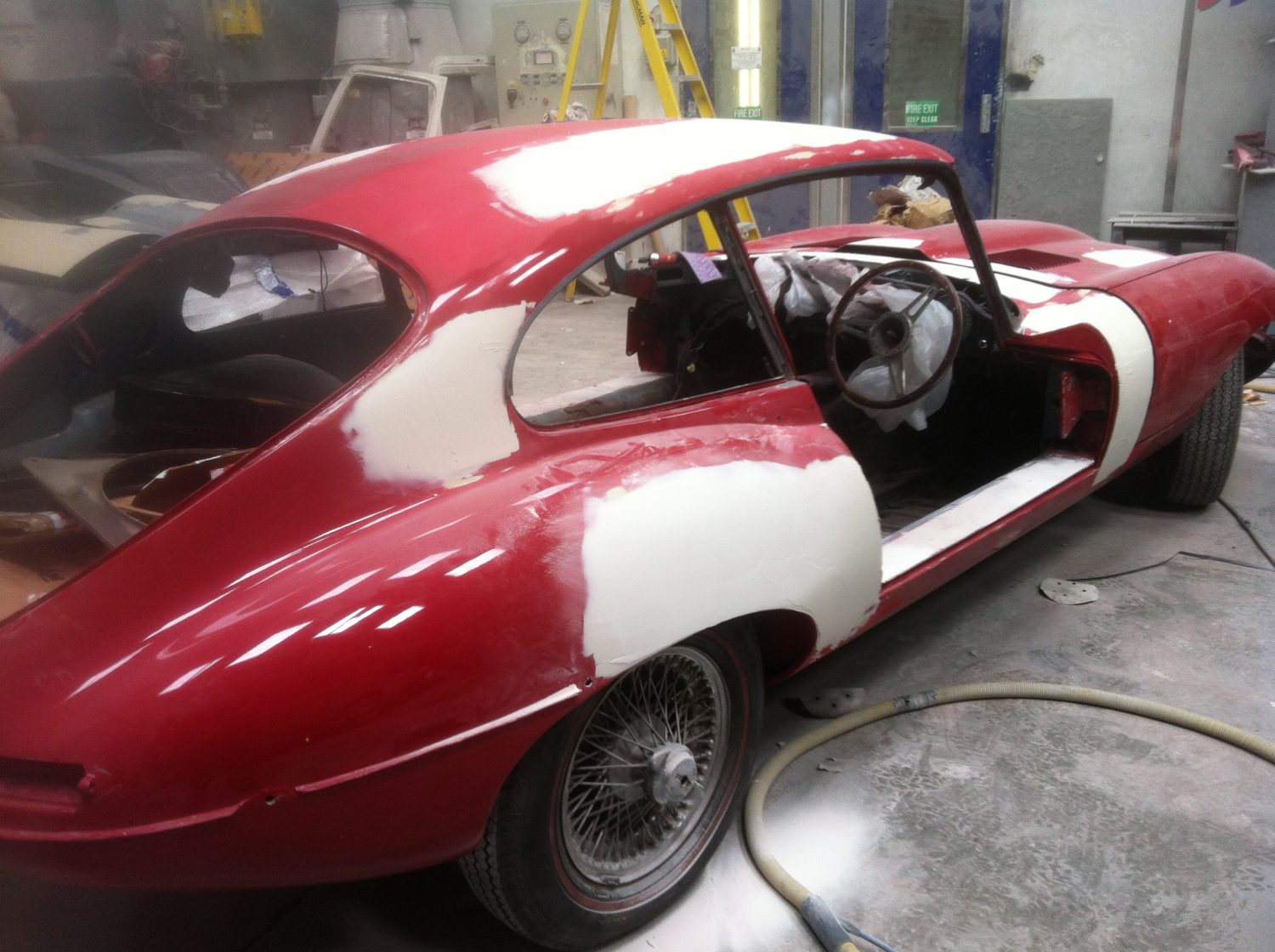 Well on the way to a new paint finish Bridge Classic Cars