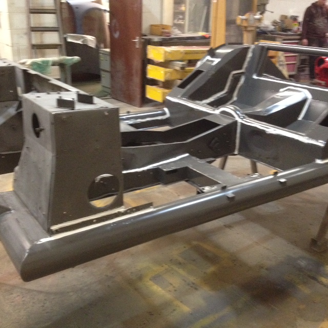 Seam Sealing our Jensen 541S Chassis Bridge Classic Cars