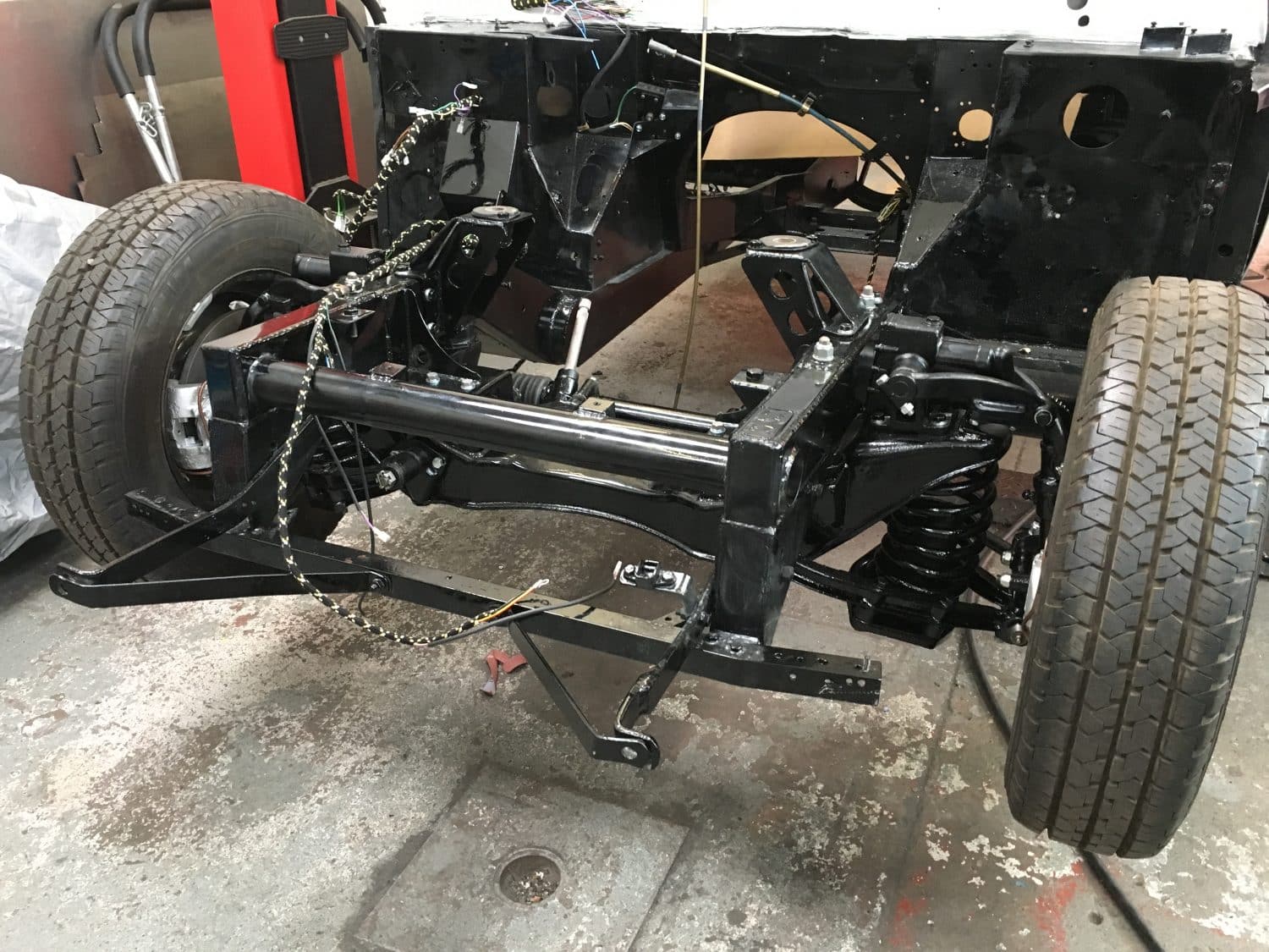 Fitting up the front assembly Bridge Classic Cars