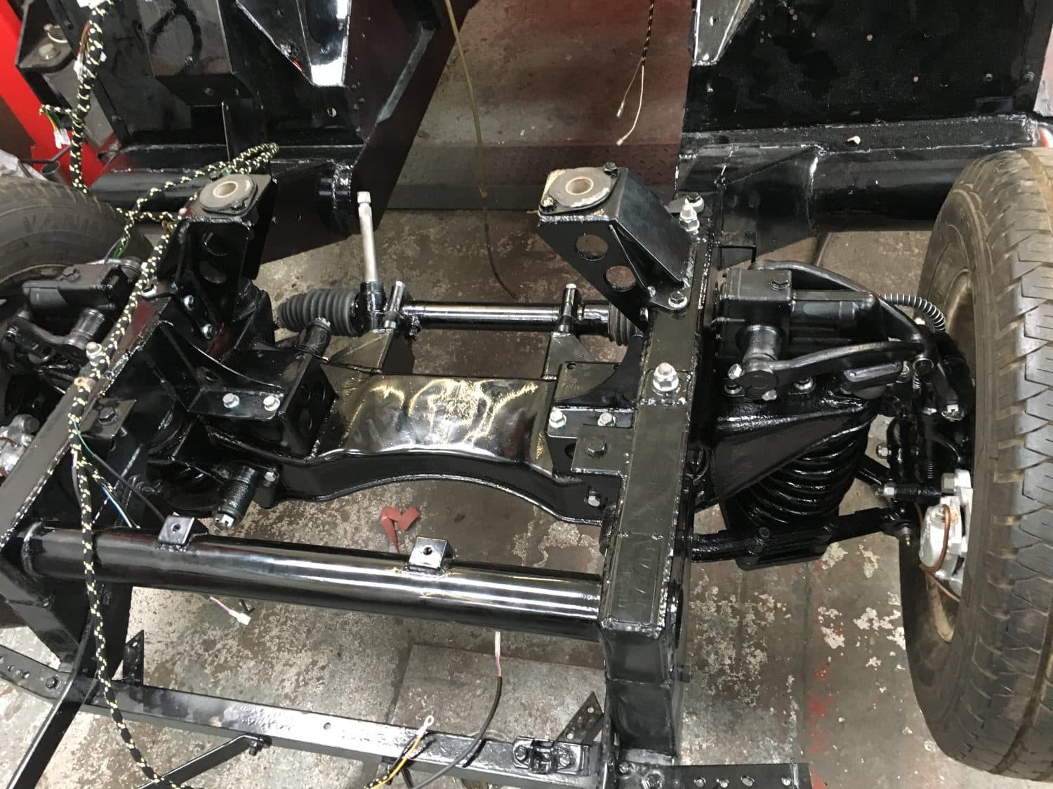 Fitting up the front assembly Bridge Classic Cars