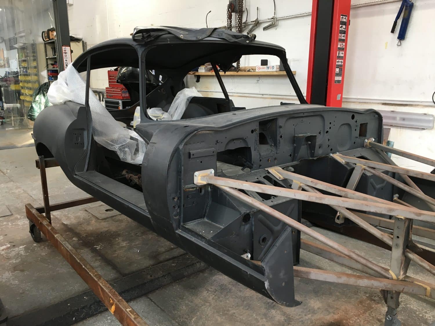 Welding up the racing car Bridge Classic Cars