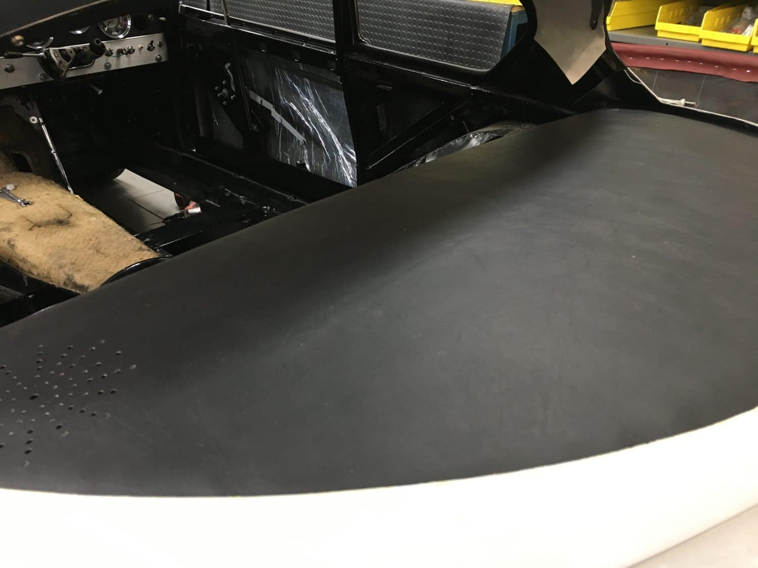 The bespoke parcel shelf is now complete and in position Bridge