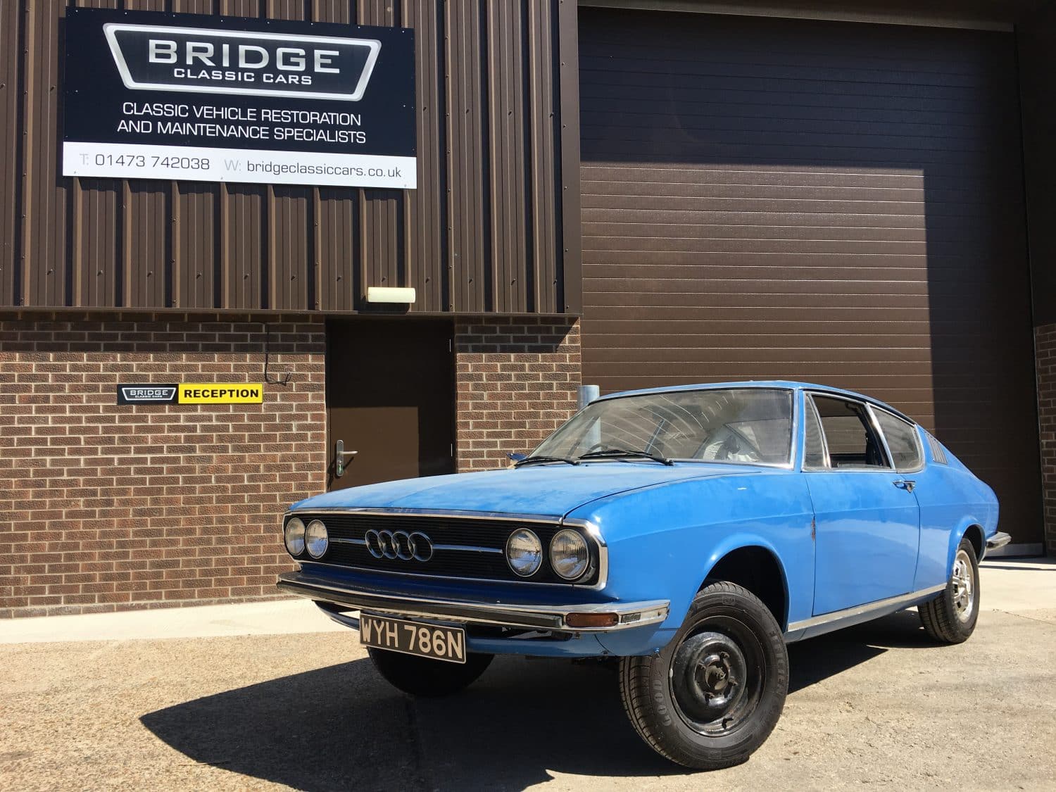 1974 Audi 100 Coupe S in our workshops
