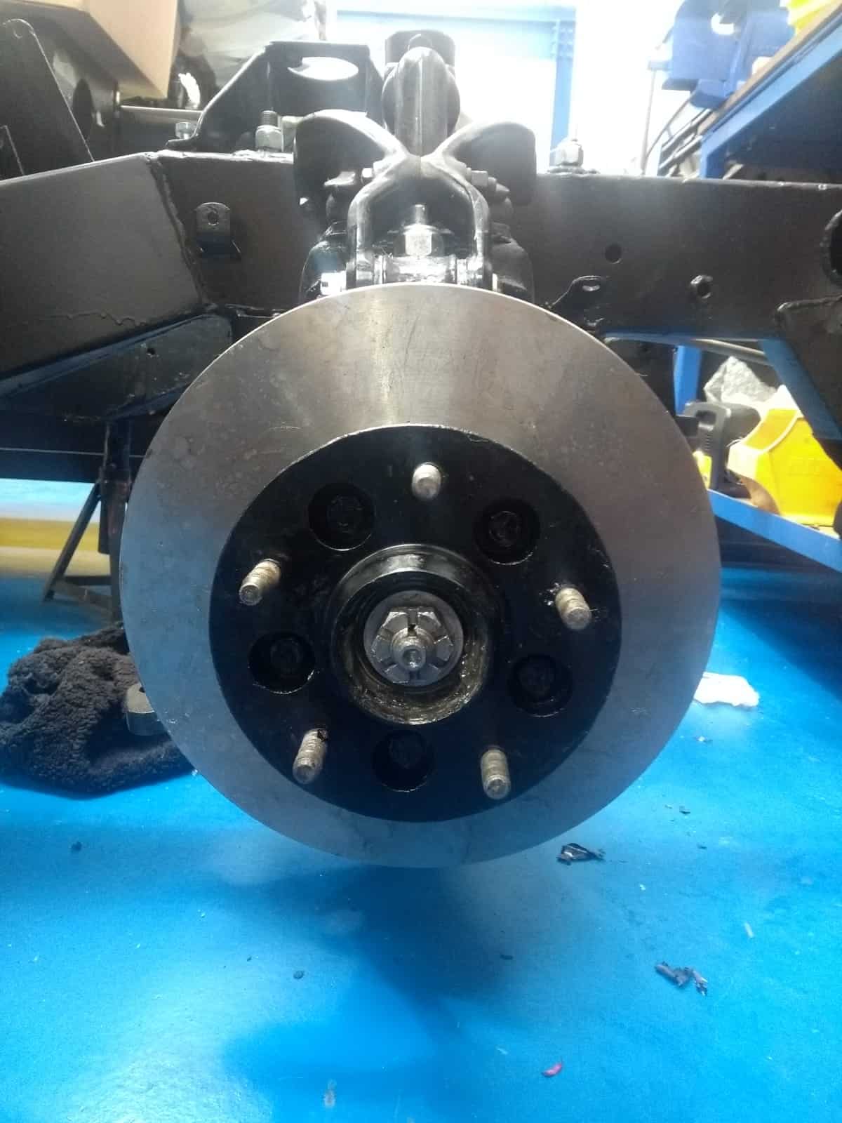 Fitting up the front and rear hubs on our Jensen 541R Bridge Classic Cars