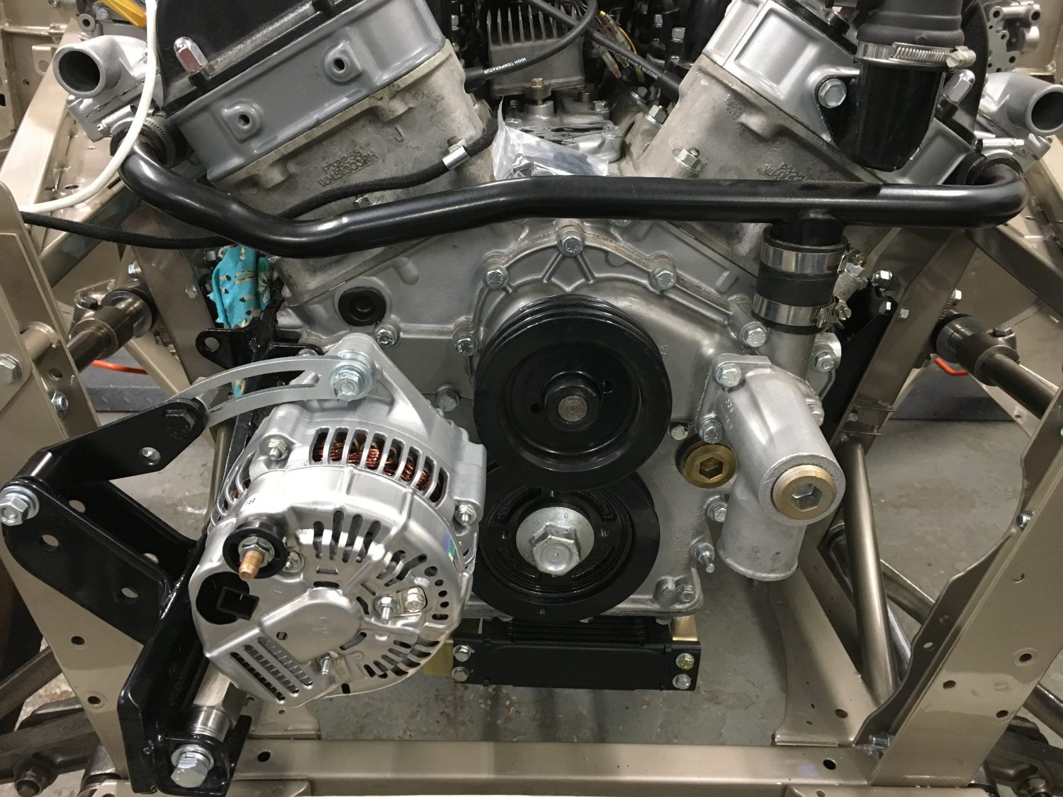 Jaguar E-Type V12 Engine Re-fitted.