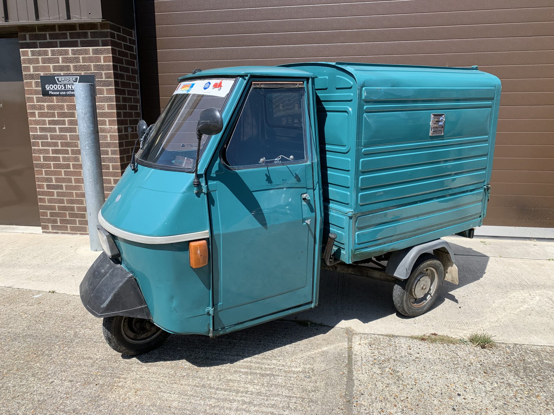 Our Piaggio Ape TM P50 Arrives - Bridge Classic Cars : Bridge Classic Cars
