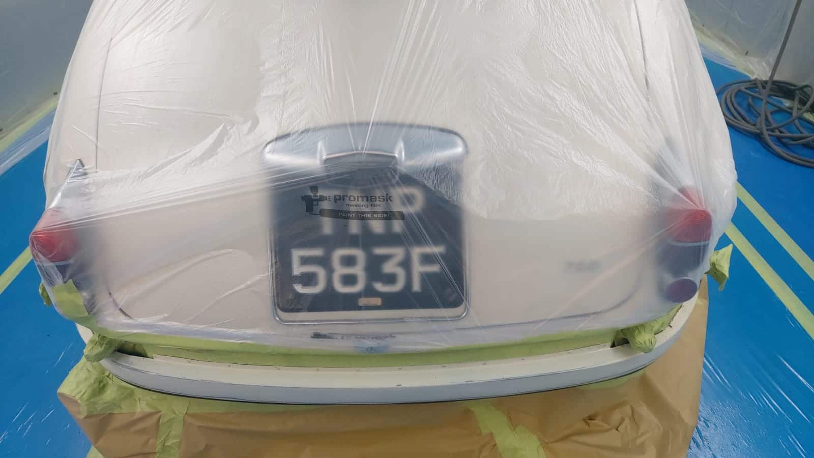 151221 1968 Jaguar MkII 2.4 Rear valance paint work Bridge Classic